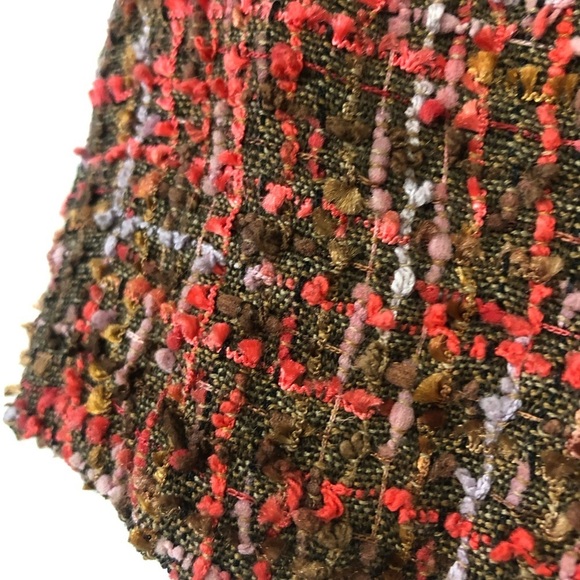 J Crew No. 2 Pencil Skirt Orange Brown Tweed Size 4 - Picture 3 of 11